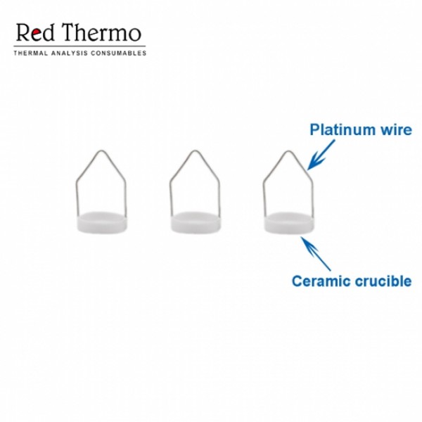100µL Ceramic Sample Pans  with Platinum/Pt Handle for TA Instruments SDT Q600 TGA Q500/Q50/2950/2050