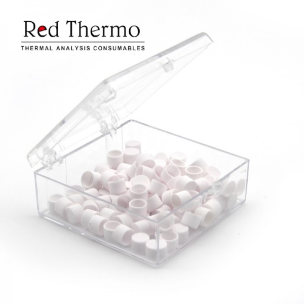 90μl Zirconia Crucibles/Ceramic Sample Pans For TA Instruments SDT Q600/SDT 2960 Thermal Analysis Crucibles Red Thermo
